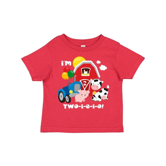 Inktastic Two-i-e-i-o 2nd Birthday Boys or Girls Toddler T-Shirt