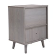 thumbnail image 6 of SESSLIFE End Side Table Set of 2 with a Drawer, Wood Bedside Table, Versatile Nightstand, Storage Shelf, Side Table for Home & Office, Gray, 6 of 10