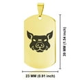 thumbnail image 2 of Stainless Steel Year of the Pig Zodiac Dog Tag Keychain Circle Ring, 2 of 2
