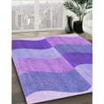 thumbnail image 3 of Ahgly Tapis Rectangulaire Lavable en Machine Intérieur Transitionnel Aztech Violet, 8 Pieds x 10 Pieds, 3 of 7