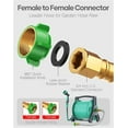 thumbnail image 5 of Short Metal Garden Hose 10 ft with Female to Female Connector， Stainless Steel Small Leader Hose for Hose Reel Long Flexible, Lightweight & Heavy Duty Water Pipe, Outdoor Water Hose Extension Adapter, 5 of 9