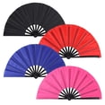 thumbnail image 1 of Ventilador de mano plegable Tkocisa, grande, plástico chino, kung fu, x4, 1 of 6