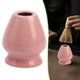 thumbnail image 2 of Ceramic Chasen Holder Stand for Matcha Whisk, Tea Ceremony Accessory, Tea Utensil Rest for Wood Whisk Drying Storage, Mini Zen Decor, Matcha Tea Whisk Holder, 1Pc, Multicolor(Pink1,2.5x2.5x2.7"), 2 of 9