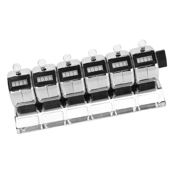 Industrial Stainless Steel Tally Counter 6 Independent Units 4Digit For Accurate Event Attendance Tracking