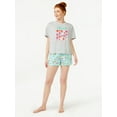 thumbnail image 2 of Joyspun Women's Woven Print Boxer Sleep Shorts, Sizes S to 3X, 2 of 5