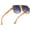 Yellow Tortoise/Blue Grey, variant on Retro Aviator Sunglasses for Mens Womens Double Bridge  70s Square Glasses