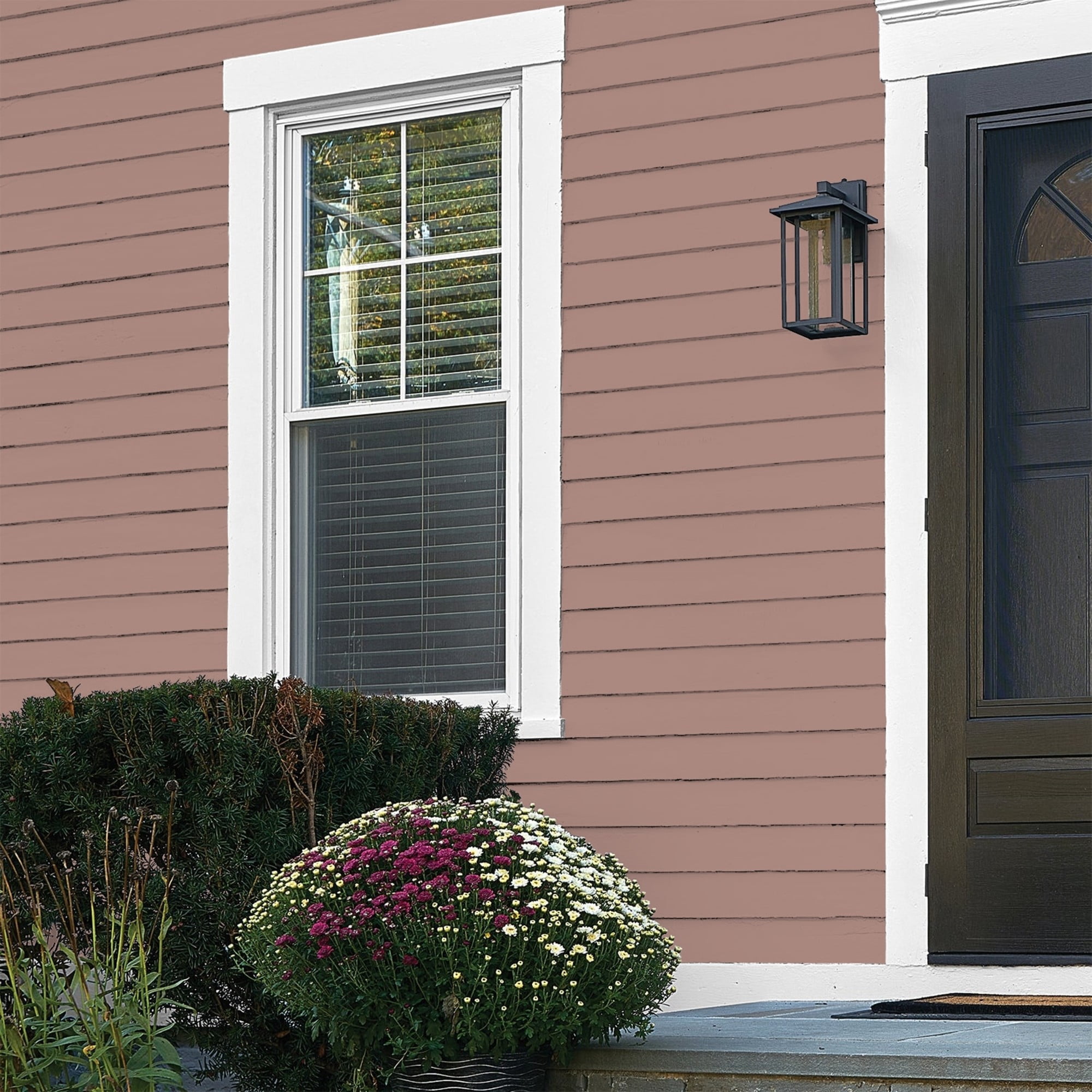 Glidden One Coat Bedford Brown / Red Flat Exterior Paint with Primer, 1 Gallon