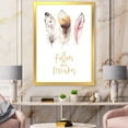 thumbnail image 3 of Designart 'Multicolored Boho Art Feathers Follow Your Dreams' Bohemian & Eclectic Framed Art Print, 3 of 4