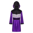 thumbnail image 2 of Haitryli Kids Boys Boxing Outfits Long Sleeve Tassels Boxing Robes Satin Hooded Boxer Cloak with Belt Purple 8, 2 of 5