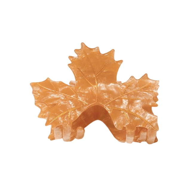 Hair Claw Maple Leaf Shape Back Head Hair Clip Anti-slip Teeth Shower Shark Hair Claw Versatile Use Hair Accessory