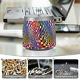 thumbnail image 6 of Yayeee Ashtray with Lid for Cigarette Smokeless Stainless Steel Home Ash Holder, Colorful Wavy Plaid, 6 of 7