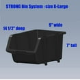 thumbnail image 5 of STORAGE BIN TOTES 6 Pack / COLORWAY Toy & Craft Stacking Heavy-Duty XL Bins  - Yellow, 5 of 7