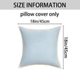 thumbnail image 7 of Unique Bargains Pack of 2 Soft Solid Throw Pillow Covers Cases for Couch 18" x 18" Blue, 7 of 7