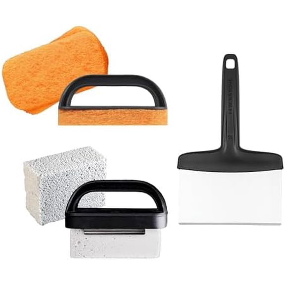 5060 Professional 8-Piece Griddle Cleaning Kit, Stainless Steel, Black