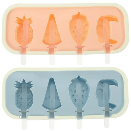 

NUOLUX 2pcs Hawaii Party Fruit Shape Mold Silicone Craft Mold Kitchen Food Mold Ice Cream Makers
