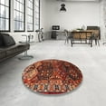 thumbnail image 4 of Ahgly Company Machine Washable Indoor Rectangle Traditional Gold Brown Area Rugs, 5' x 8', 4 of 7