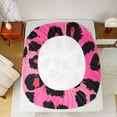 thumbnail image 5 of Castle Fairy Old Fashion Cheetah Print 4 Pieces Queen Sheet Sets for Kids Teens Girls,Black Pink Leopard Print Ultra Soft Flat Sheet,Dreamy Princess Queen Fitted Sheet,Microfiber Bedroom Decor, 5 of 7