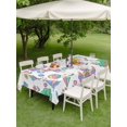 thumbnail image 4 of Outdoor Tablecloth with Umbrella Hole for Patio/Picnic/Party/Camping, Children's Day Waterproof Table Cloth Rectangle Table Cover Washable, Airplanes Sailing Boats Tree Cartoon School (52"x 70"), 4 of 8