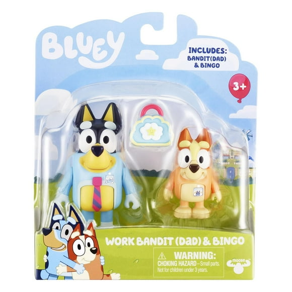 BLUEY FIGURE 2PK - WORK DAD & BINGO