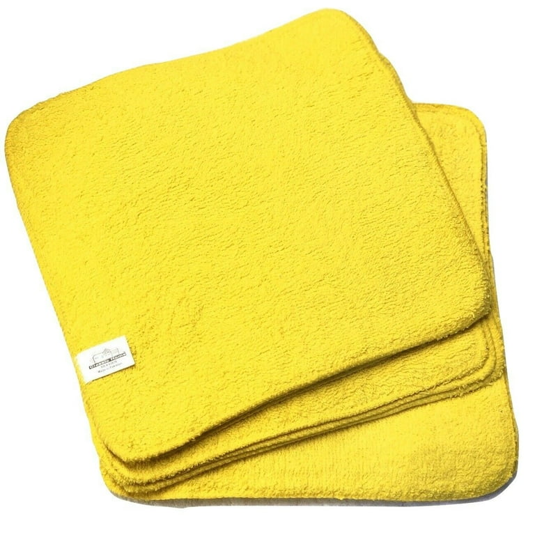 Soft Textiles Washcloths Towel 12-24 Pack Solid Color 100% Cotton Baby Face Towel Set 12 inchx12 inch Wholesale Lot, Green