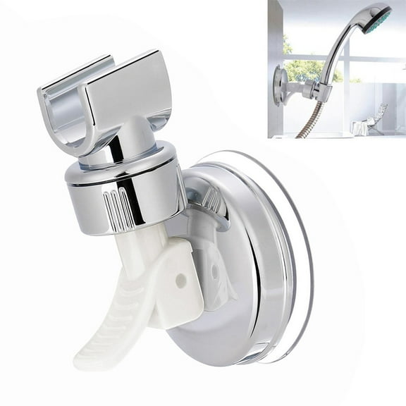 Kiplyki Shower Head Handset Holder Chrome Bathroom Suction Bracket