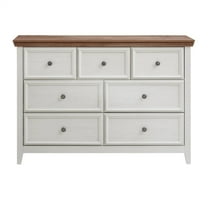 Beige 37.66 in. H Accent Cabinet with 7 Drawers