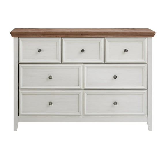 Beige 37.66 in. H Accent Cabinet with 7 Drawers