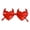 A, variant on Devil Horn Heart Sunglasses for Teens Girls Party Rhinestone Frame Lens Funny Trendy Fashion Carnivals Decorations