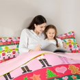 thumbnail image 5 of jejeloiu Rainbow Nutcracker Soldier Full Size Comforter Sets,Colorful Xmas Tree Bedding Comforter Set,Merry Christmas Bedding Sets For Girls,,Microfiber Bedroom Decor Reversible,3pcs, 5 of 8