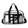 thumbnail image 4 of Bolso de mano transparente, bolsa de tipo para compras, desplazamientos diarios, viajes de negocios y otros viajes. Negro, 4 of 8