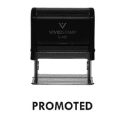 Vivid Stamp Promoted Self Inking Rubber Stamp (Black Ink) - X-Large