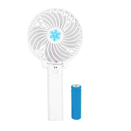 

1Pc Mini Fan Portable Charged Foldable Hand Fan for Home School Office with 2000ma Battery (White)