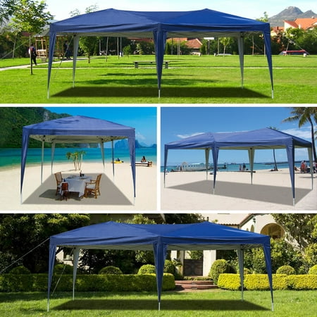 10' x 20' Canopy Tents for Sports & Outside, Hight Quality Oxford Fabric Heavy Duty Gazebo Canopy Outdoor Party Wedding Tent, Easy Set-Up Sun Shade Instant Folding Portable for Parties, Blue,