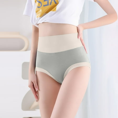 

CAICJ98 Womens Lingerie Women s Underwear Cotton High Waist Briefs Full Coverage Soft Breathable Ladies Panties Green L