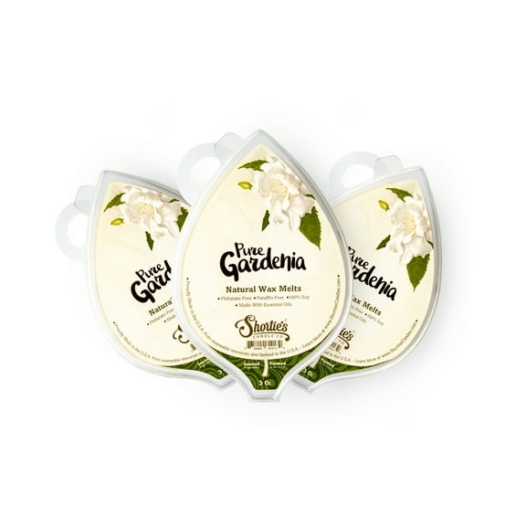 Gardenia Soy Wax Melts 3 Pack - All Natural   Essential Oils   Phthalate Free - Shortie's Candle Company