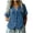 Blue 05, variant on Womens T Shirts Notched V‑Neck Lace Trim Button Front Short Sleeve Blouse, Solid Crinkle Textured Boho Casual Top, Curved Hem Summer Shirt Cute Tops for Women