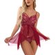 thumbnail image 1 of Gibobby Lenceria para mujer sexy Día de San Valentín Camisón de encaje con tirantes para mujer, lencería fina y sexy con temperamento(Vino, XXL), 1 of 5