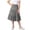 Gray, variant on Girls Faux Denim Tiered Skirt Kids Casual Elastic Waist A Line Tiered Ruffle Midi Skirts 4-15 Years