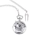 thumbnail image 1 of 1pc Vintage Pocket Watch Pocket Watch Pocket Watch Locomotive Shape Design for Friends (Silver), 1 of 6