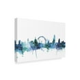 thumbnail image 2 of Trademark Fine Art 'London England Blue Teal Skyline' Canvas Art by Michael Tompsett, 2 of 3