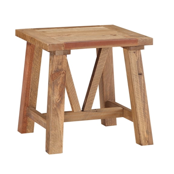 Harris Industrial End Table in Rustic Reclaimed Wood