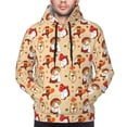 thumbnail image 2 of Bingfone Guinea Pigs And Mushrooms Men's Drawstring Hoodie Long Sleeve Pocket Sweatshirts-3X-Large, 2 of 6