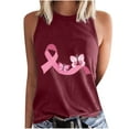 thumbnail image 3 of VKOYWKM Tank Tops for Women Pink Ribbon Graphic Breast Cancer Awareness Tank Top Sleeveless Crew Neck Fight Cancer Shirts Inspirational Tank Tops, 3 of 5