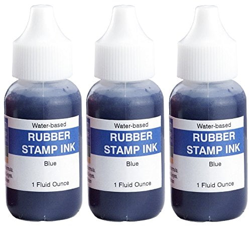 Infusion Stamp Ink Refill Bottles, 1-Ounce, 3-Pack, Blue
