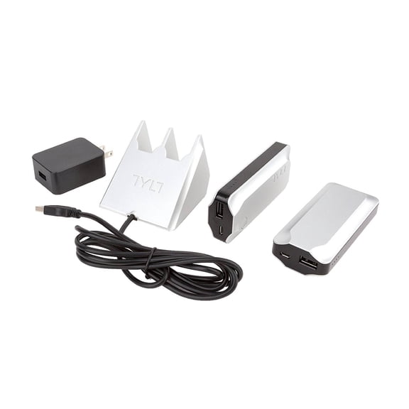 TYLT 2-Pack Portable Power Bank with Charging Dock