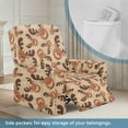 thumbnail image 4 of Renewold Reindeer Brown Recliner Slipcover Non-Slip Recliner Seat Cover 4 Pieces Soft Recliner Chair Cover Stretch Reclining Sofa Slipcover for Living Room Home Christmas Decor, 4 of 8