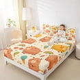 thumbnail image 3 of Erosebridal Rodent Animal Capybara Bed Sheets,Rainbow Ice Cream Pattern King Sheets For Girls Kids,Dreamy Princess Style,Brown Yellow 4 Pieces, 3 of 6