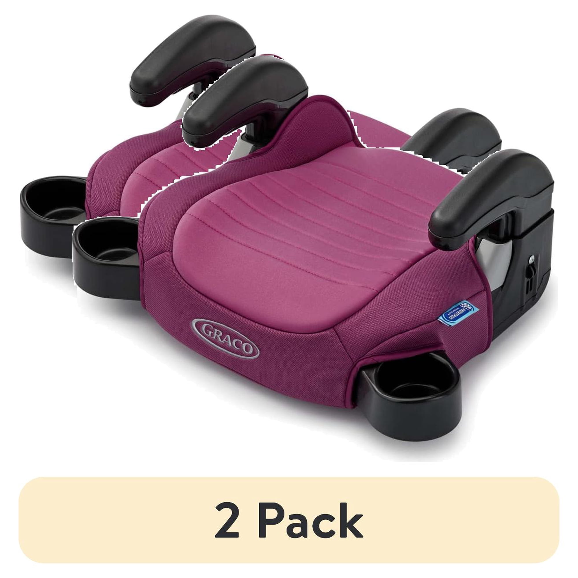 (2 pack) Graco TurboBooster 2.0 Backless Booster Seat, Trisha, Pink