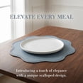 thumbnail image 6 of Unique Bargains Set of 6 Faux Leather Placemats for Kitchen Table Decor Blue 15"x15", 6 of 7