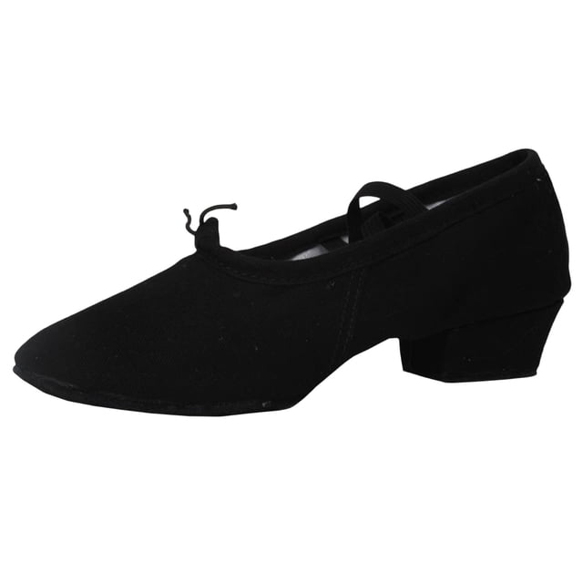 Tauxra Womens Canvas Practice Dance Shoes with Low Heel, Lightweight and Flexible for Dance Class and Studio, Cross Strap Design with Secure Fit and Breathable Upper